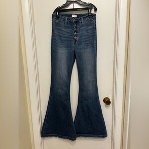 Pink Lily button fly bell bottom jeans